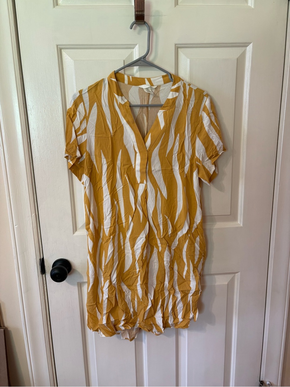 H&M Yellow and White Tunic Dress